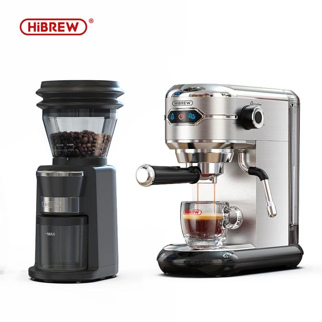 HiBREW Automatic Burr Mill Electric Coffee Grinder with 31 Gears for Espresso American Coffee Pour Over Visual Bean Storage G3