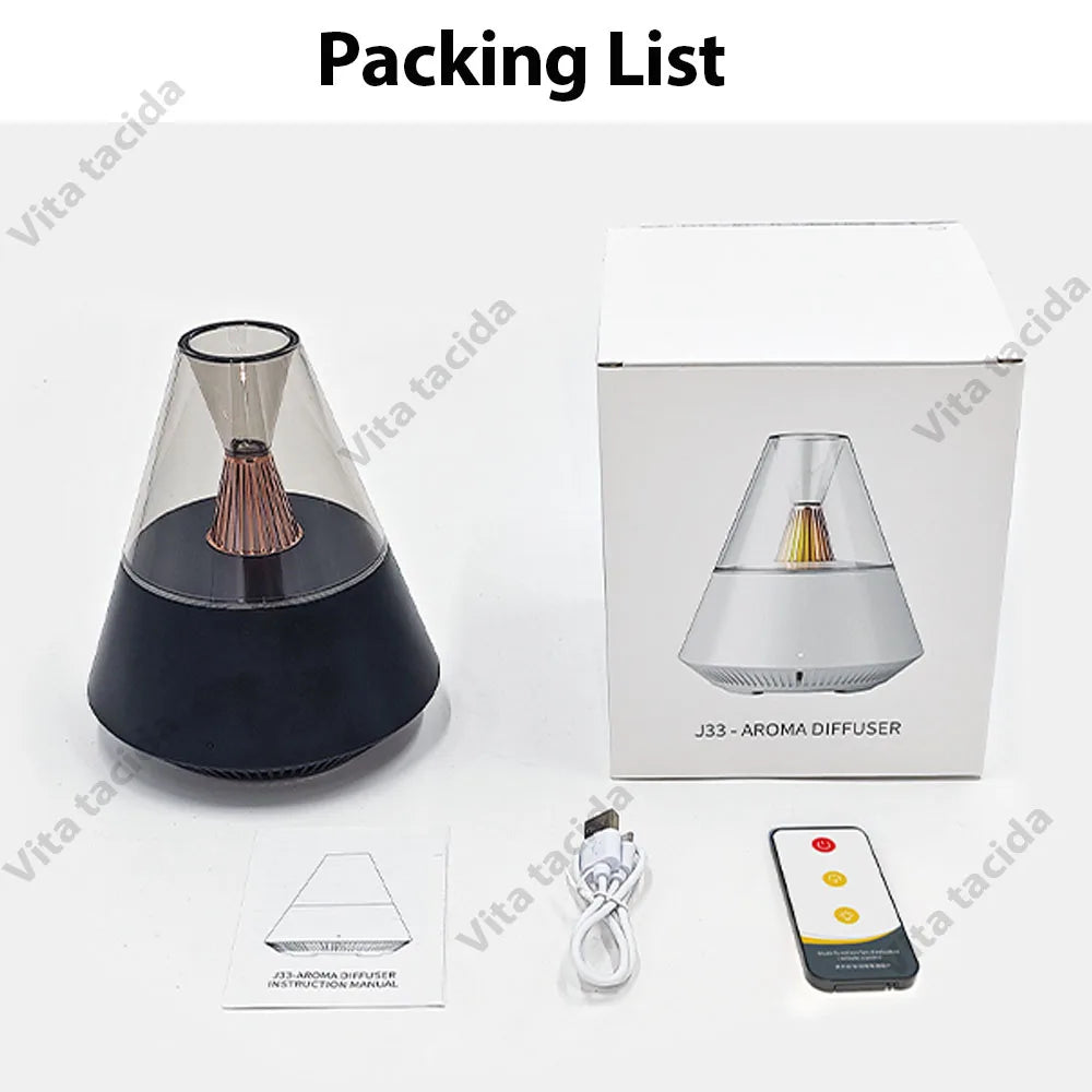 Home Portable Aroma Diffuser USB Air Humidifier Essential Oil Night Light Cold Mist Maker Sprayer for Gift Bedroom Remote Contro