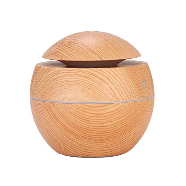 Home Wood Grain Air Humidifier Purifier Aroma Diffuser USB Ultrasonic Cool Mist Sprayer Essential Oil Fragrance