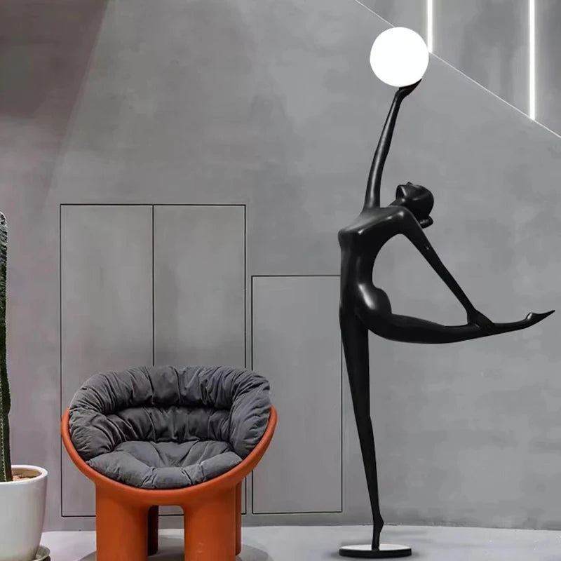 Home decoration floor lamp figure sculpture light luxury artistic sense designer Zhongshan lighting living room decoration