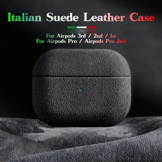 Italian Suede Leather Case For Airpods Pro 2 Luxury Artificial Leather All Inclusive Case For Airpods 3 2 1 Case Wireless Charge