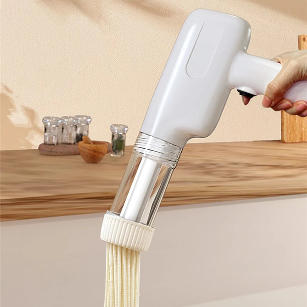 Kitchen Household Electric Cordless Pasta Maker 5 Pasta Shapes, Handheld Noodle Machine Smart Dough Press Rolling Small Food