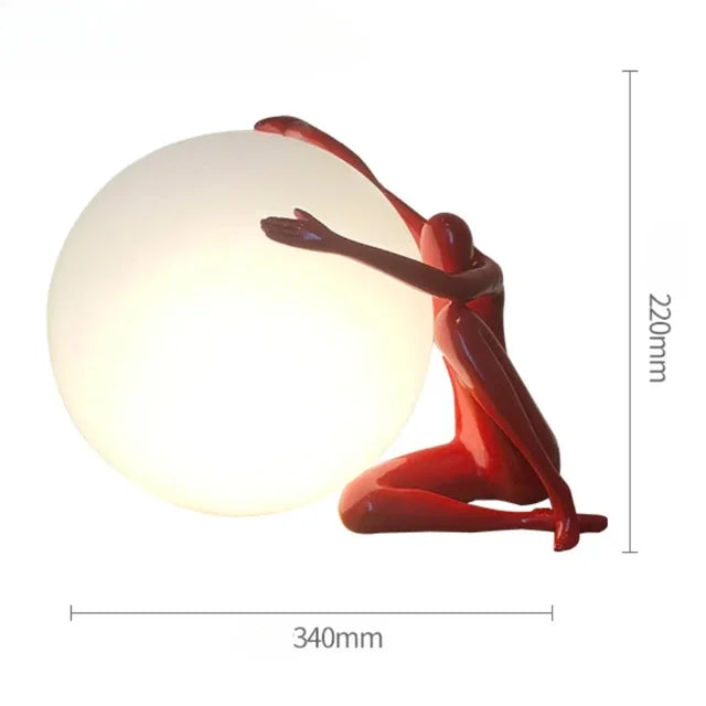 LED Night Lights 220V Floor Lamp Creative Cartoon Room Decor Light Creative Humanoid Ball Art Personality Designer Floor Lights