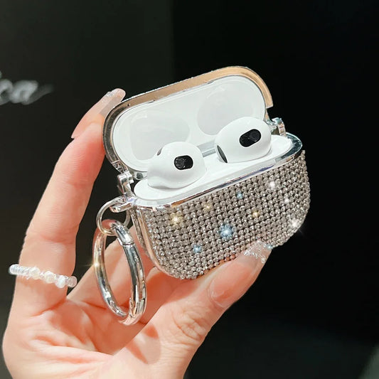 Luxury 3D Bling Diamond Earphone Case For Airpods 1 2 Pro Glitter Accessories Wireless Bluetooth Headset Cover For Airpods 3rd