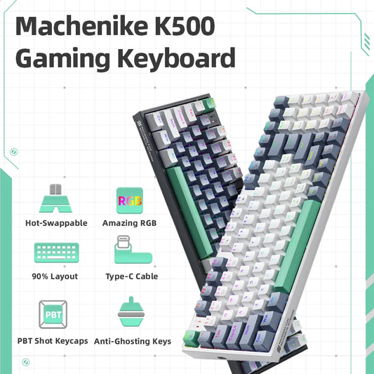 Mechanical Keyboard Gaming Keyboard Wired Keyboard Hot Swappable 94 Keys RGB Light Mac Windows