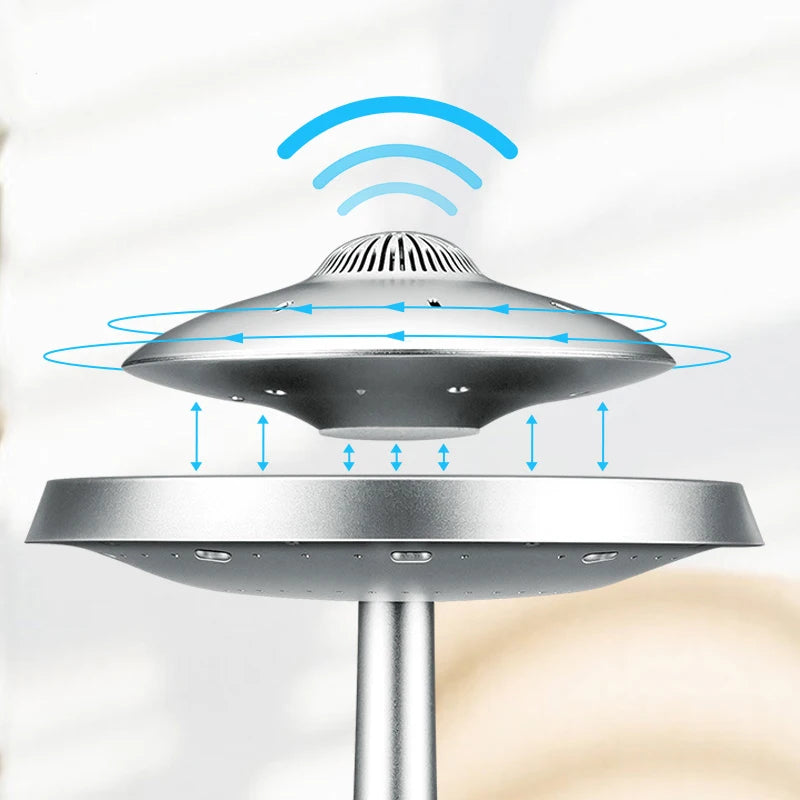 Magnetic Levitation Smart Speaker Wireless Charging 3D Surround Sound Fashion Audio UFO Flying Saucer Speaker USB Bluetooth Gift