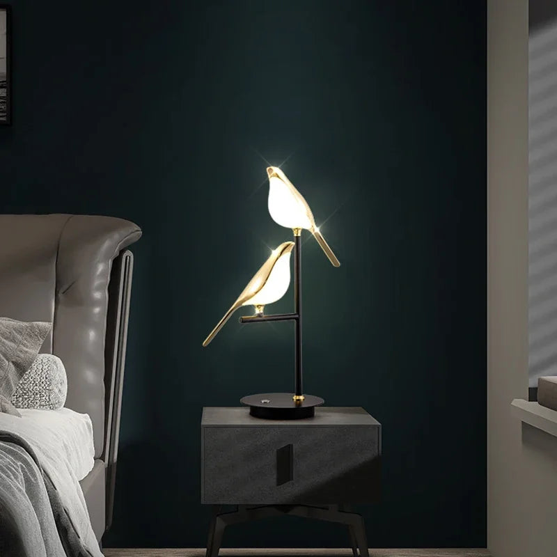 Magpie Bird LED Fixtures Floor Lamp  Home Decor Modern  Lighting