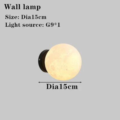 Moden 3D Printing Moon Floor Lamp LED Wrought Iron Home Decoration Accessories