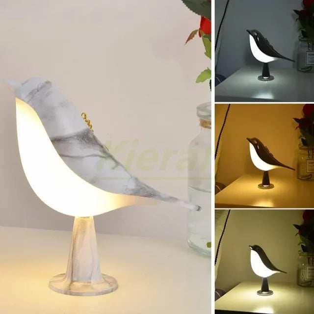 Modern Simple Magpie Led Desk Light Bedroom Study Bedside Lamp Living Room Decorate Touch Bird Floor Lamps Car Aromatherapy Lamp