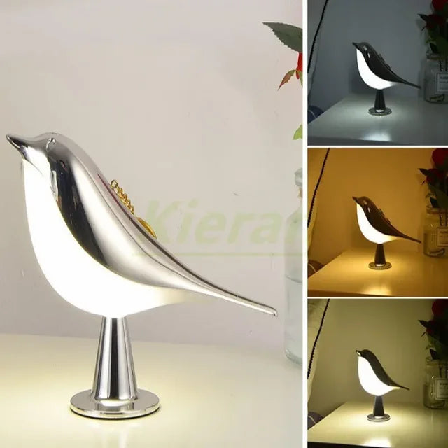 Modern Simple Magpie Led Desk Light Bedroom Study Bedside Lamp Living Room Decorate Touch Bird Floor Lamps Car Aromatherapy Lamp