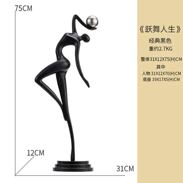 Modern abstract figure art sculpture decoration living room light luxury high sense of home accessories