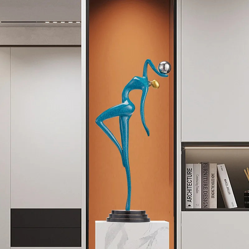 Modern abstract figure art sculpture decoration living room light luxury high sense of home accessories