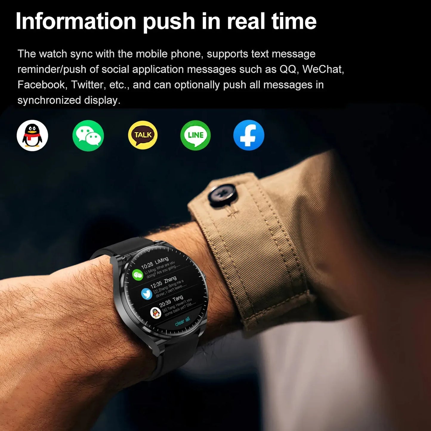 TWS Earphone Smart Watch NFC Function Fitness Tracker Sports Smartwatch Health Monitoring Bluetooth Wireless Headset Watches