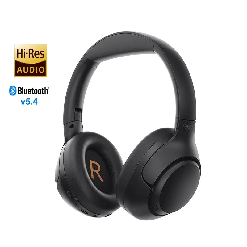 Wireless Headphones Bluetooth 5.4 Hi-Res Audio Over Ear Headset 43dB Hybrid Active Noise Cancellation