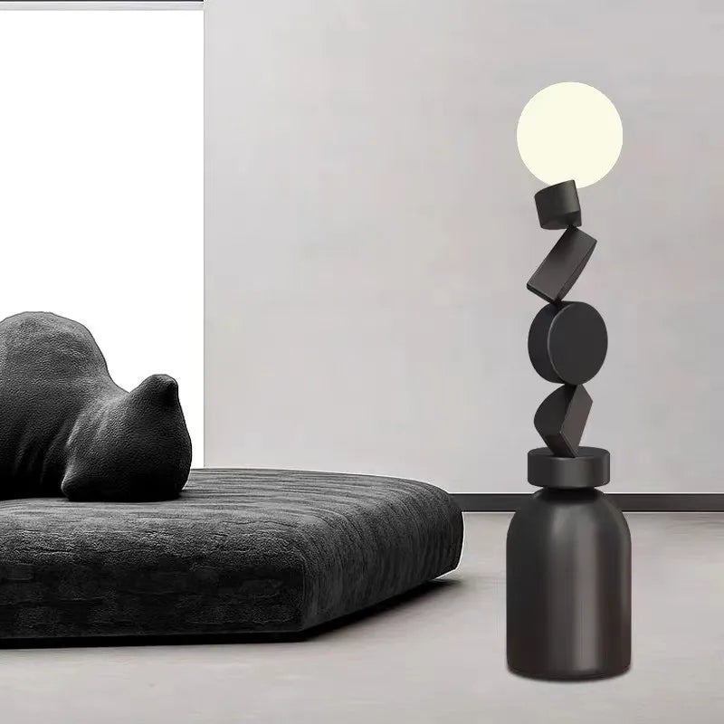 Round Unique designer floor lamp Contemporary  glass lamp standing Home Lamps decor aesthetic lamps