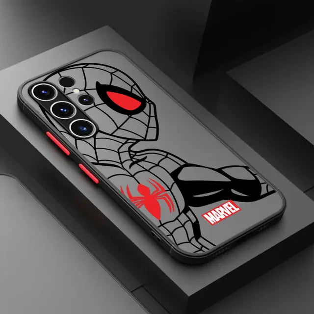 Shockproof Case for Samsung Galaxy S22 S9 S20 FE S23 Ultra Note 20 S23 FE S21 S24 Plus S10 Plus Marvel Spiderman Ironman Cover