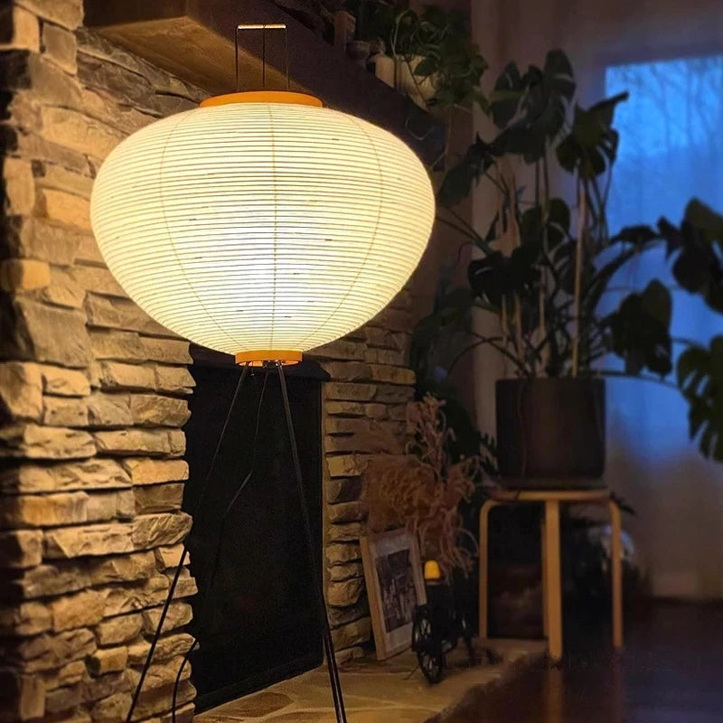 Simplified Japanese Xuan Paper Decorative Lamp Retro Art Design Floor Lamp