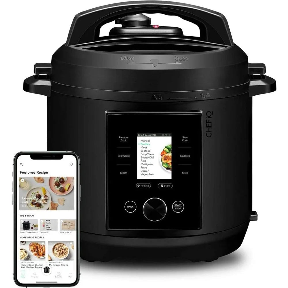 Smart Pressure Cooker 10 Cooking Functions & 18 Features, Built-in Scale, 1000+ Presets & Times & Temps w/App for 600