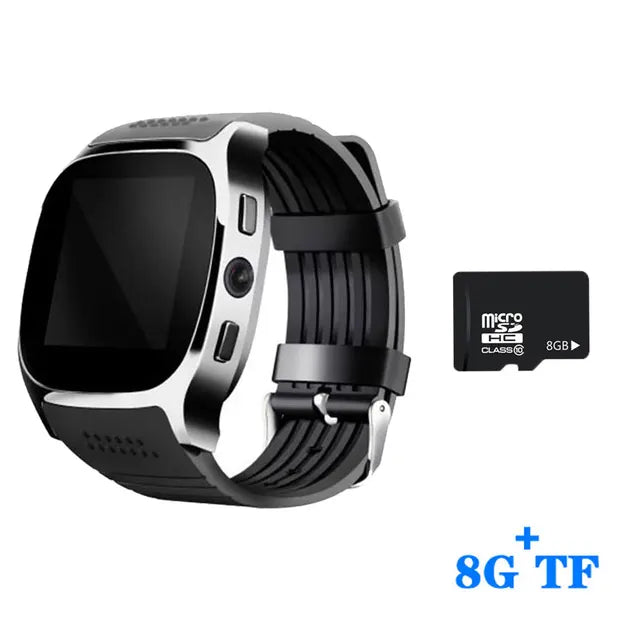 Smart Watch T8 Bluetooth With Camera Support SIM TF Card Pedometer Men Women Call Sport Smartwatch For Android Phone PK Q18 DZ09