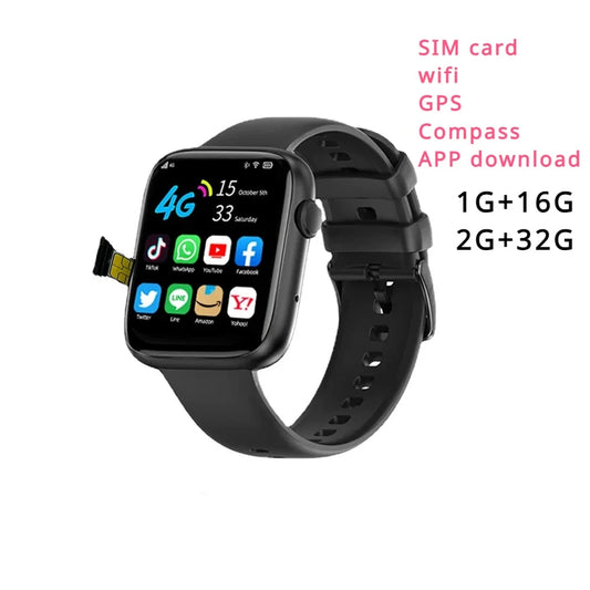 Smochm X9 4G SIM Card Smart Watch 16G 32G Storage WIFI GPS Position APP Download Bluetooth Android Smart Watch