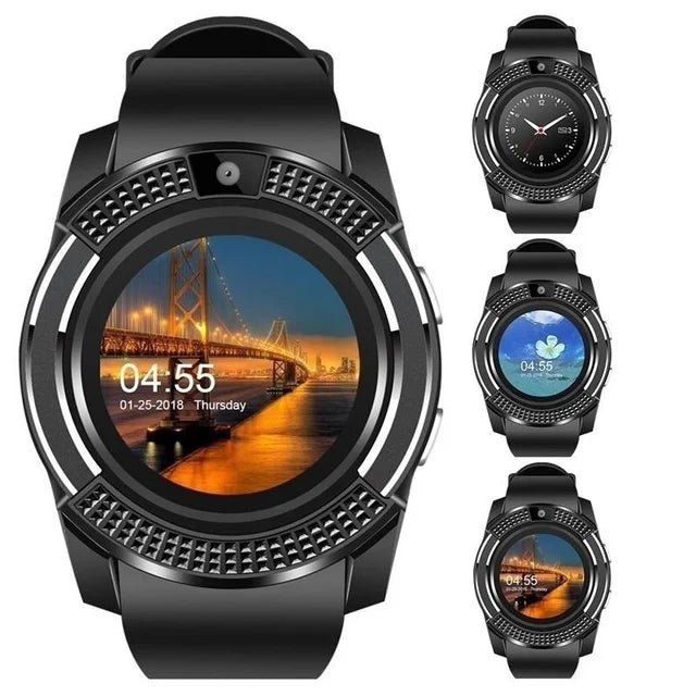 T8 V8 Bluetooth Sports Smart Watch With Camera Whatsapp Support SIM TF Card Call Smartwatch For Android Phone Smart Weara