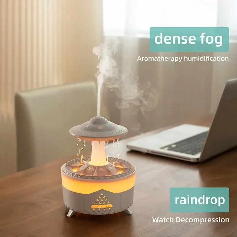 UFO Raindrop Humidifier Water Drop Air Humidifier USB Aromatherapy Essential Oils Aroma