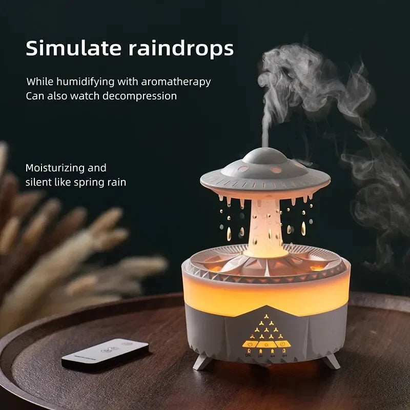 UFO Raindrop Humidifier Water Drop Air Humidifier USB Aromatherapy Essential Oils Aroma