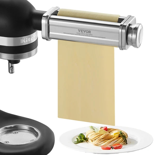 VEVOR Pasta Attachment for KitchenAid Stand Mixer Stainless Steel Pasta Sheet Roller Attachment Pasta Maker Kitchen Aid Pasta