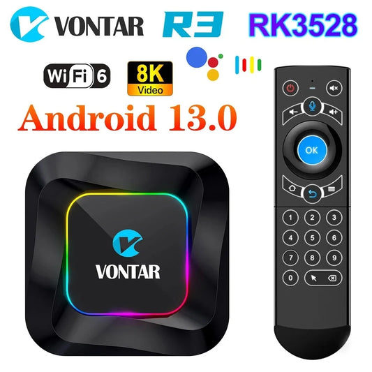 R3 RGB TV Box Android 13 Rockchip RK3528 Support 8K Video BT5.0 Wifi6 Support Google Voice Input Media Player Set Top Box