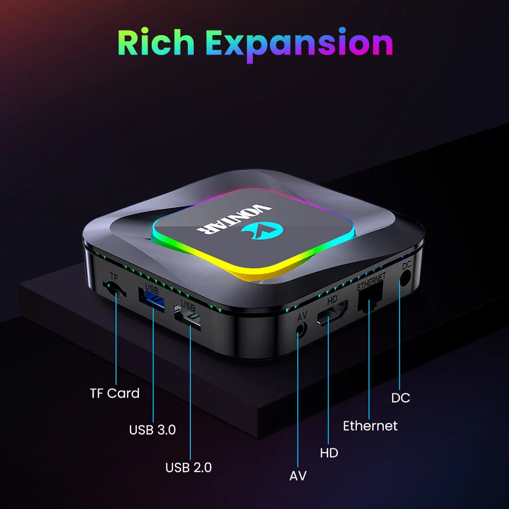 R3 RGB TV Box Android 13 Rockchip RK3528 Support 8K Video BT5.0 Wifi6 Support Google Voice Input Media Player Set Top Box