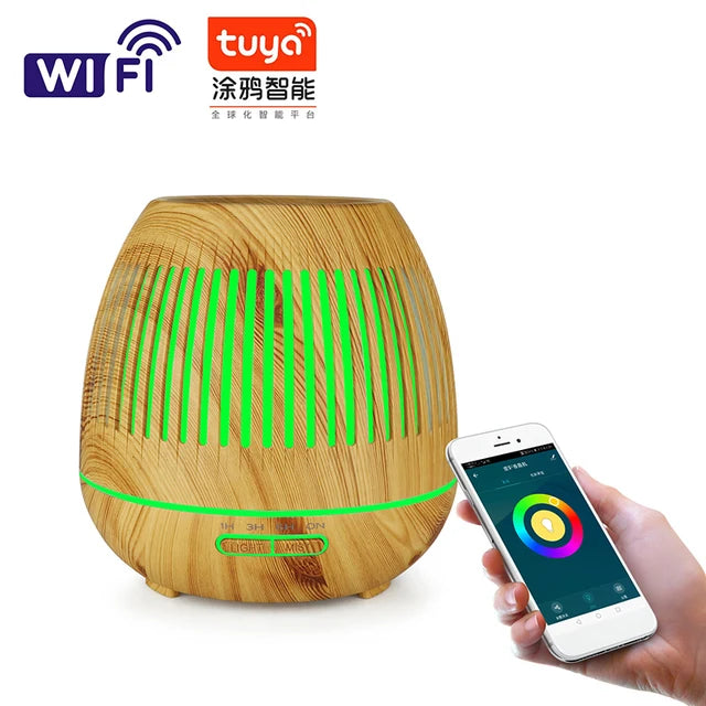 WiFi smart 550ML Electric Aroma Diffuser Essential Oil Diffuser Air Humidifier Ultrasonic Remote Control