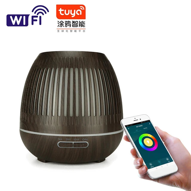 WiFi smart 550ML Electric Aroma Diffuser Essential Oil Diffuser Air Humidifier Ultrasonic Remote Control