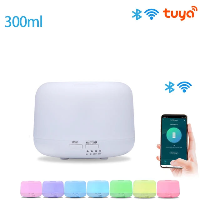 WiFi smart 550ML Electric Aroma Diffuser Essential Oil Diffuser Air Humidifier Ultrasonic Remote Control