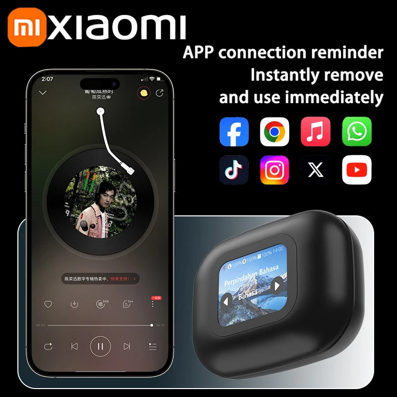 Xiaomi 2024 New LED Touch Screen Ture Wireless Earphones Bluetooth 5.4 Headphone TWS Noise Reduction Earbuds For IOS Andriods