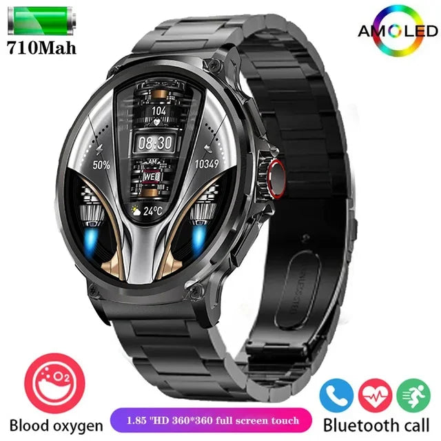 GPS Track Smart Watch Men 1.85-Inch Ultra HD AMOLED Screen 710 Mah Battery Bluetooth Call SmartWatch 2024 New For Huawei