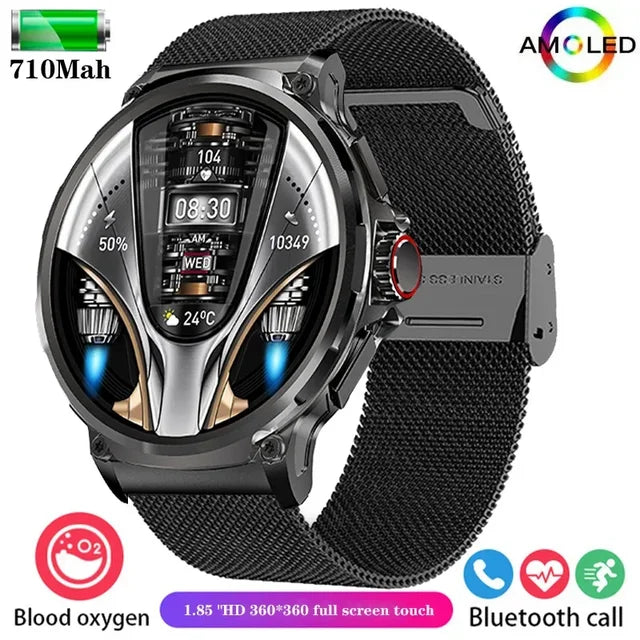 GPS Track Smart Watch Men 1.85-Inch Ultra HD AMOLED Screen 710 Mah Battery Bluetooth Call SmartWatch 2024 New For Huawei