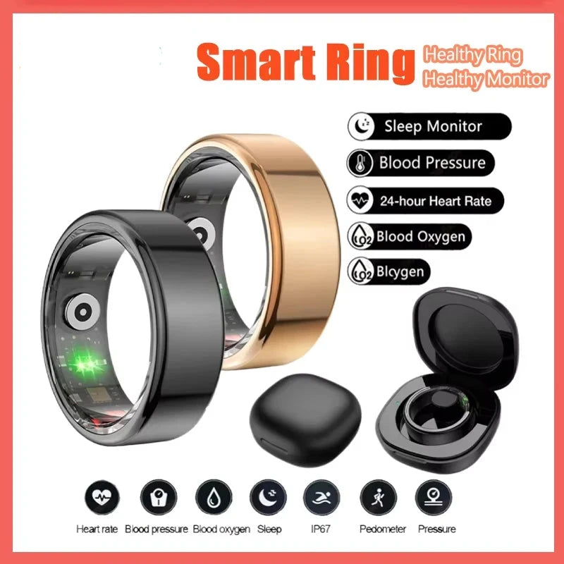 Smart Ring Men Women Bluetooth Health Monitoring Blood Oxygen Sleep Heart Rate Waterproof Multi-sport